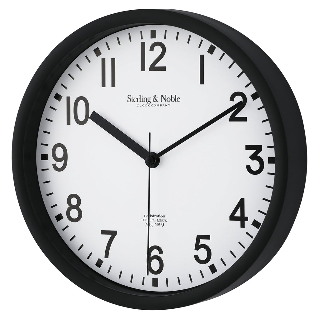 Mainstays Basic Indoor 8.78" Black Analog Round Modern Wall Clock