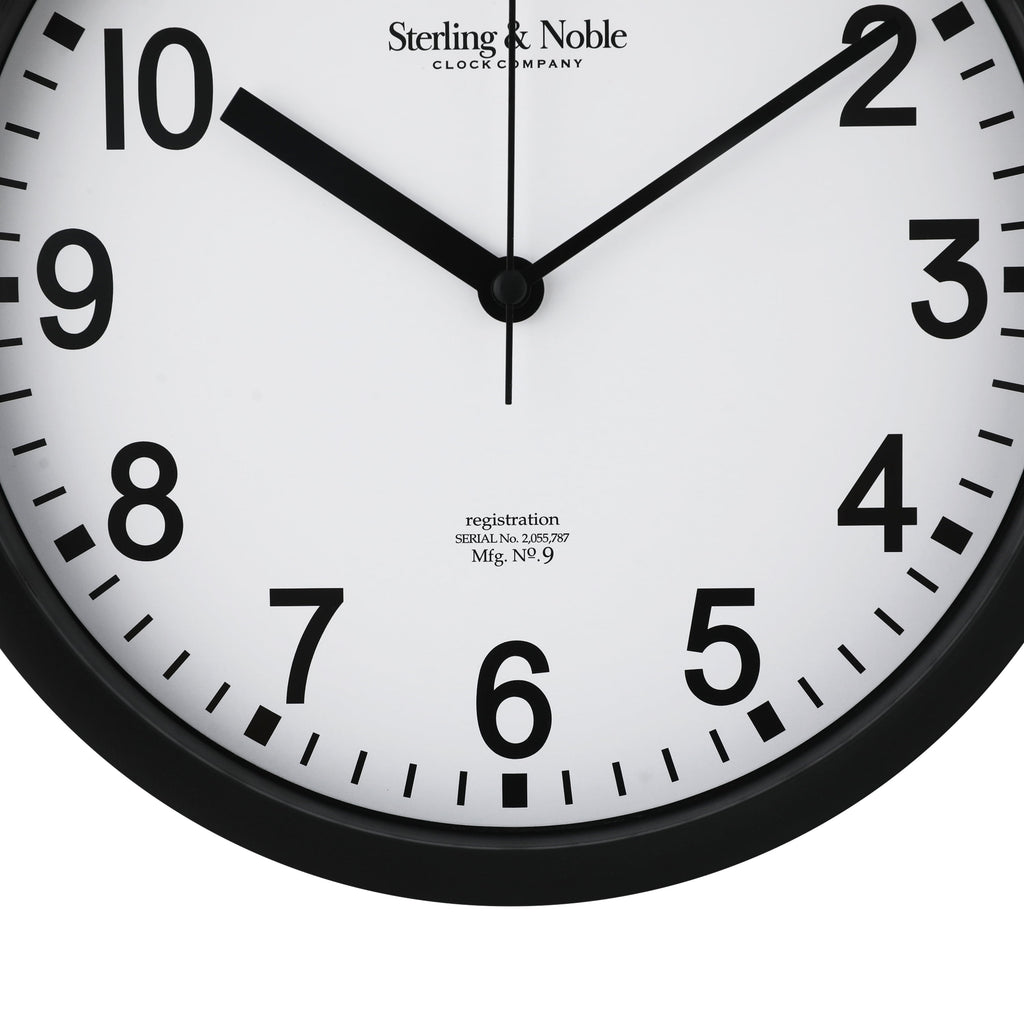 Mainstays Basic Indoor 8.78" Black Analog Round Modern Wall Clock