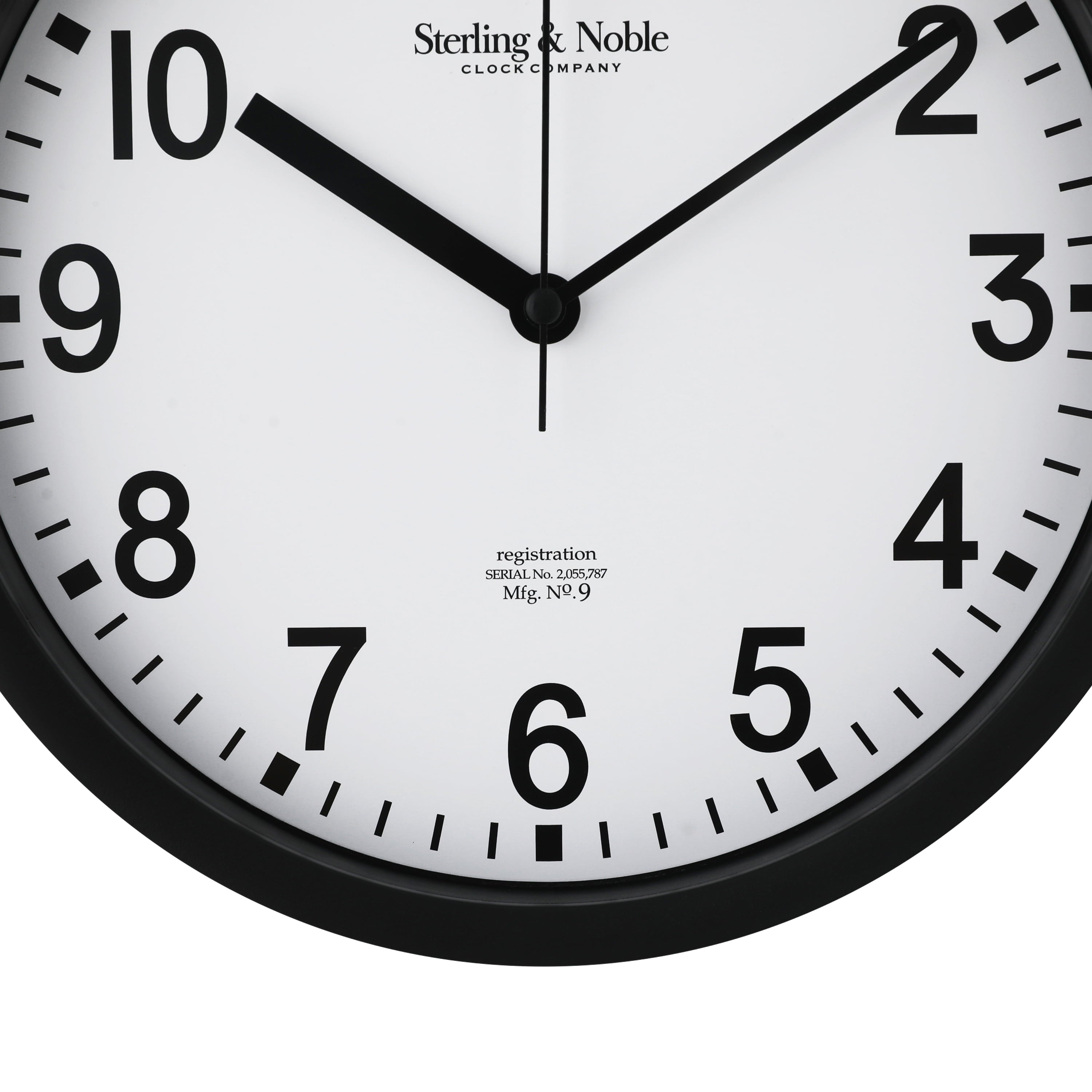 Mainstays Basic Indoor 8.78" Black Analog Round Modern Wall Clock