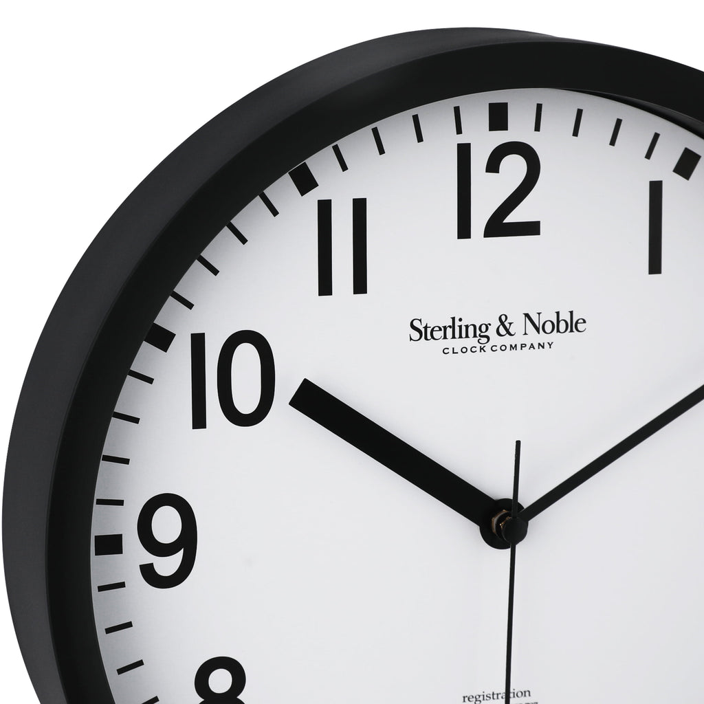 Mainstays Basic Indoor 8.78" Black Analog Round Modern Wall Clock
