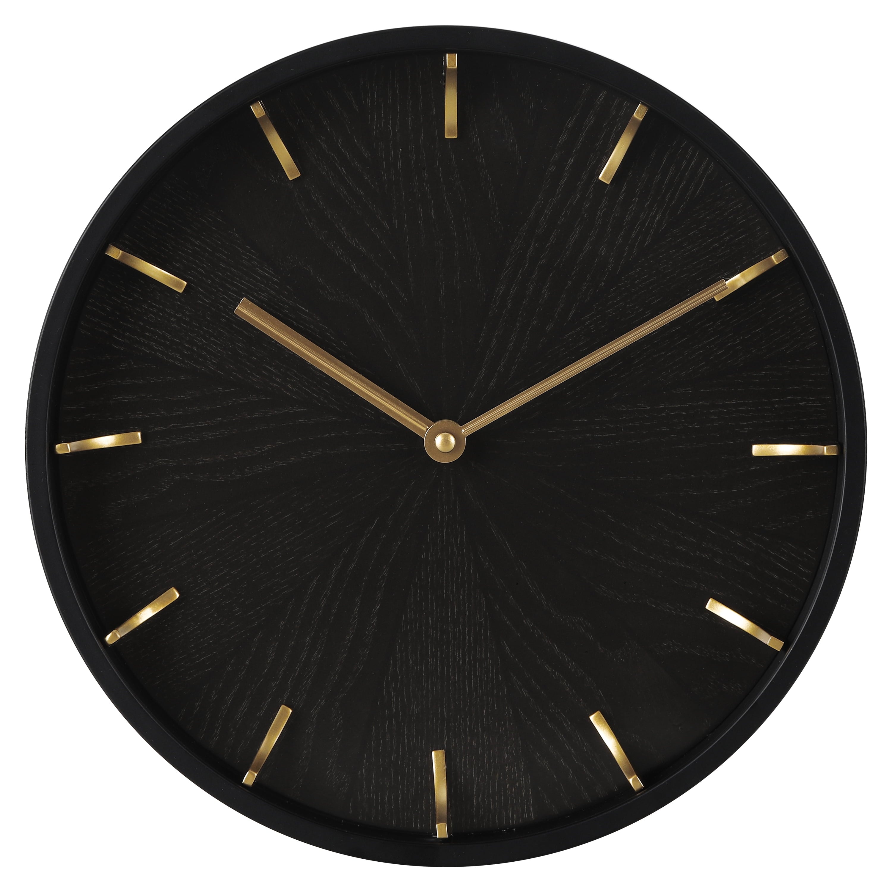 Better Homes & Gardens 11.5 Quartz Battery Modern Woodgrain Indoor Wall Clock, Easy Installation