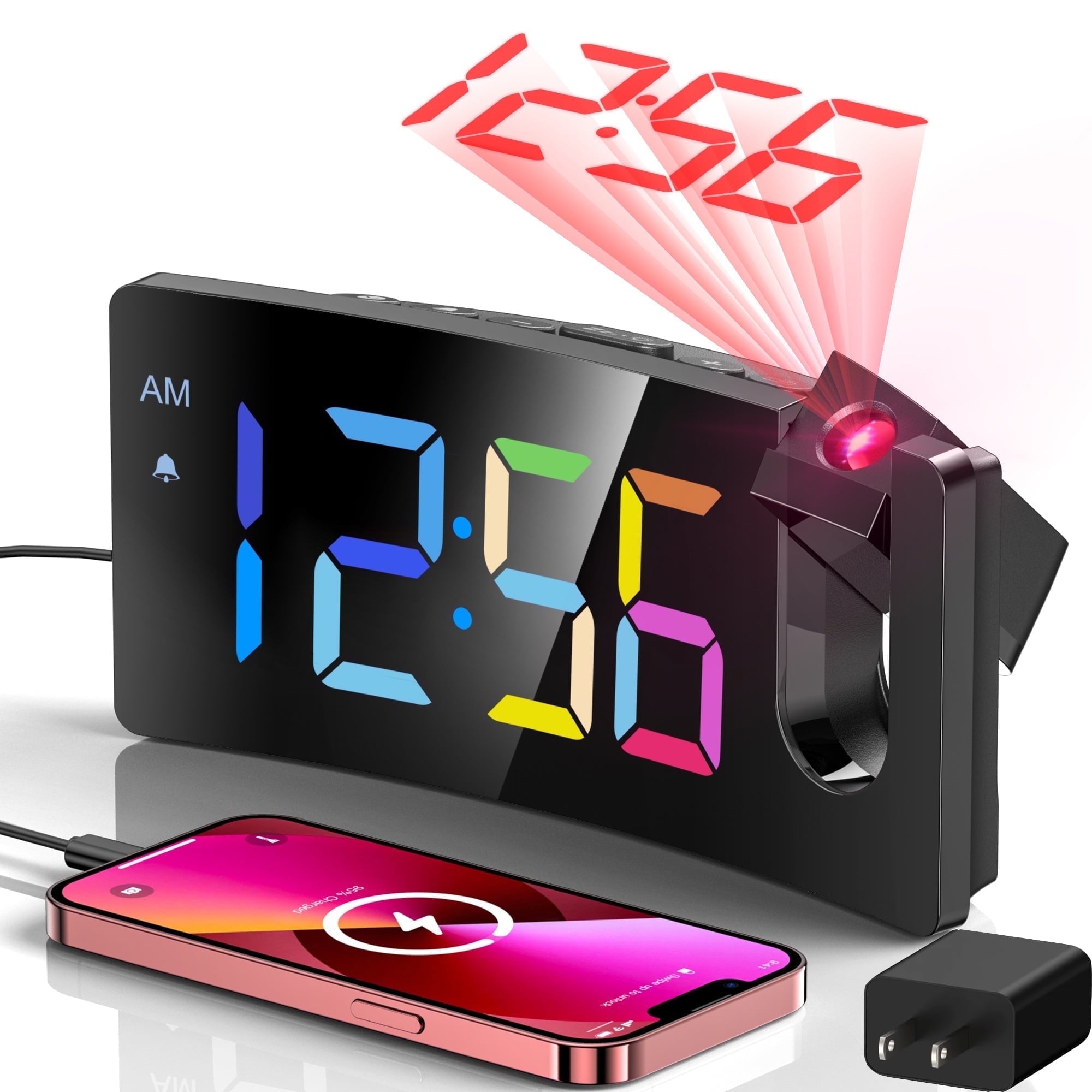 Mpow Alarm Clock for Heavy Sleepers, Digital Alarm Clock for Bedroom, Adjustable Brightness, Customizable Alarms, Automatically Dim at Night, Progressive Volume, DST, Loud Alarm Clock for Kids Adults