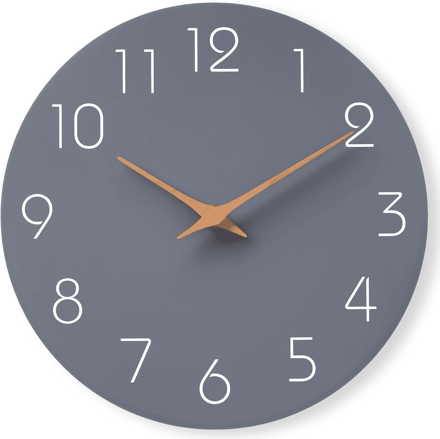 12 Inch Wall Clock Silent Non Ticking, Preciser Modern Style Decor Clock for Home, Office, School, Kitchen, Bedroom, Living Room(White)