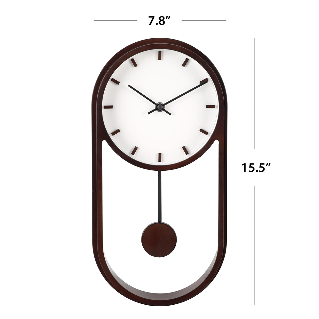 Better Homes & Gardens 7.8" Quartz Modern Indoor Pendulum Clock, Easy Installation