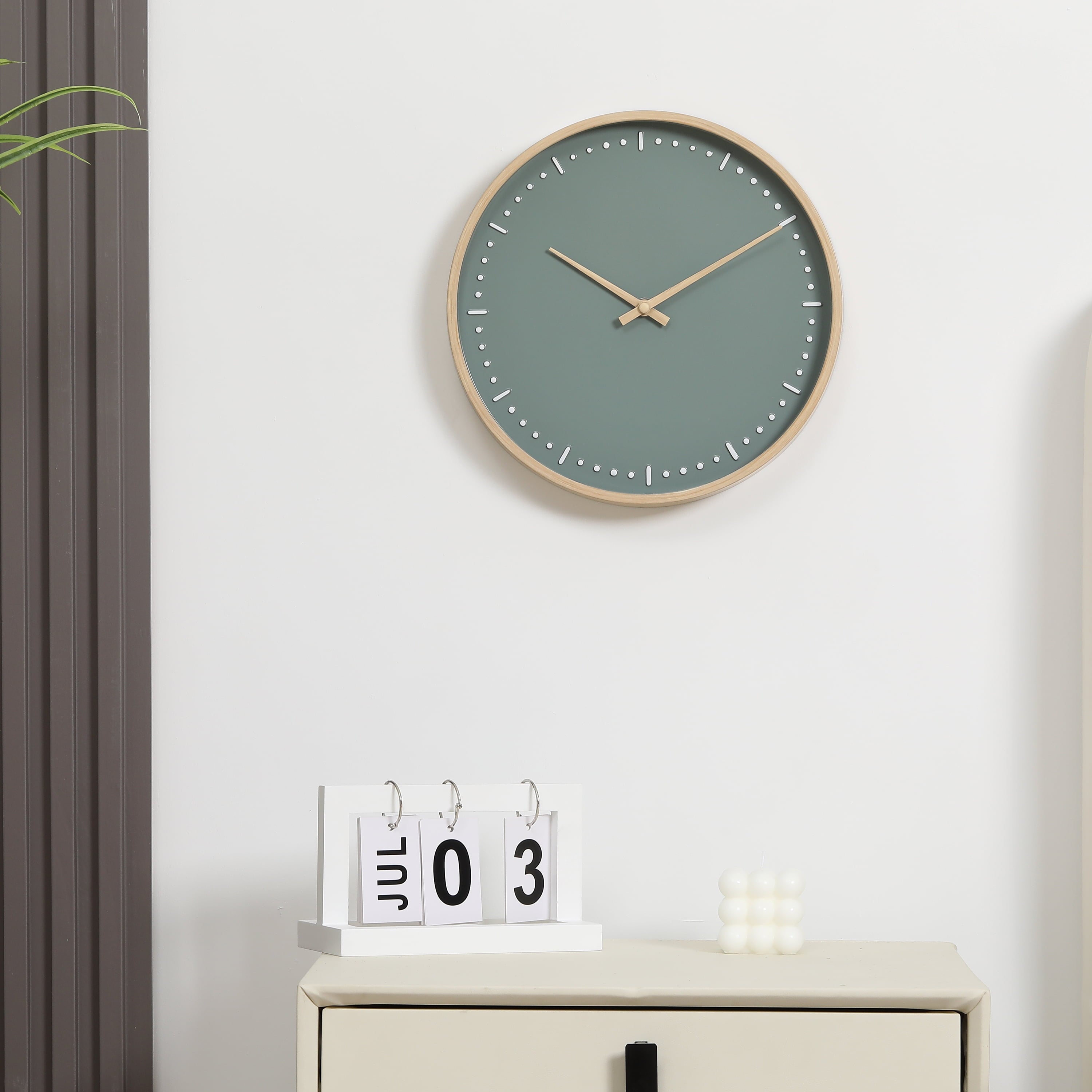 Better Homes & Garden 11.5" Quartz Indoor Decorative Clock, Raised Hour and Minute Markers